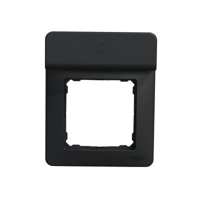 Sedna Design & Elements Ramka pojedyncza 1-krotna z półką na telefon czarny antracyt SDD314809 SCHNEIDER (SDD314809)